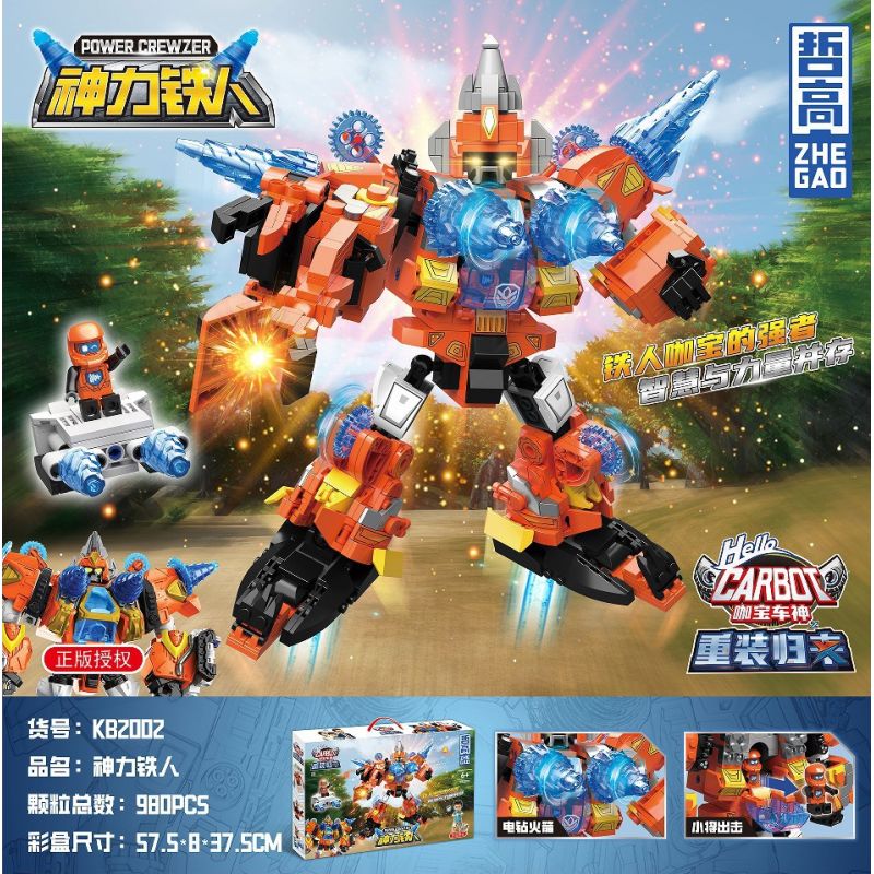 ZHEGAO KB2002 2002 non  THẦN CARABAO TRỞ LẠI ĐƯỢC TẢI NGƯỜI SẮT HÙNG MẠNH bộ đồ chơi xếp lắp ráp ghép mô hình Movie & Game Phim Và Trò Chơi 980 khối