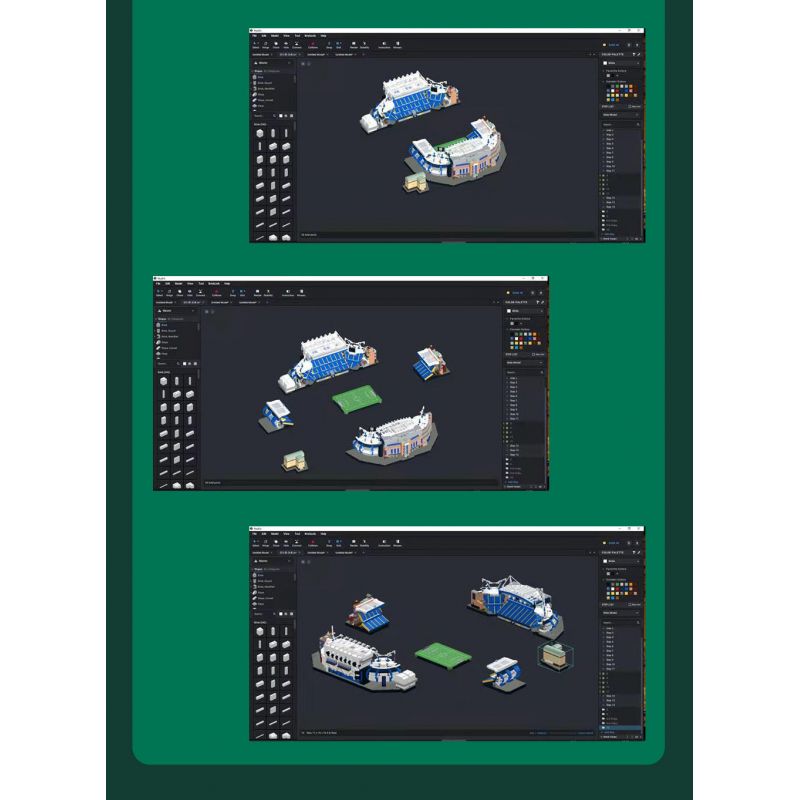 KAIYU K86102 86102 non  CÂU LẠC BỘ BÓNG ĐÁ CHELSEA STANFORD BRIDGE COURT (KHÓA HỌC PHÒNG XE HƠI) bộ đồ chơi xếp lắp ráp ghép mô hình Buildings STAMFORD BRIDGE STADIUM 4137 khối