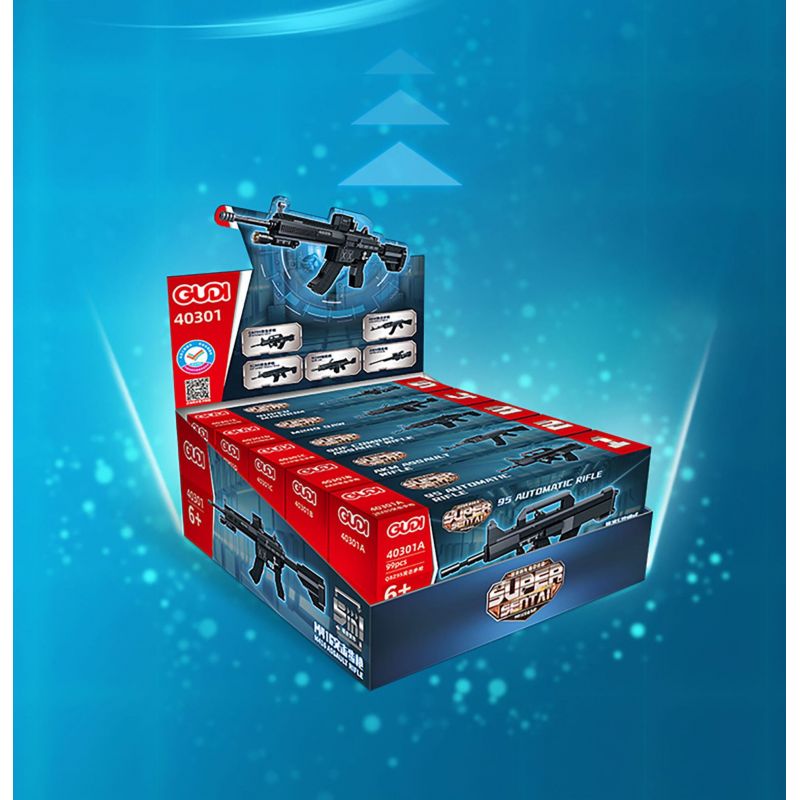 GUDI 40301 non  SÚNG TRƯỜNG TẤN CÔNG M416 8 TỔ HỢP bộ đồ chơi xếp lắp ráp ghép mô hình Gun SUPER SENTAI M416 ASSAULT RIFLE
