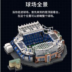 KAIYU K86102 86102 non  CÂU LẠC BỘ BÓNG ĐÁ CHELSEA STANFORD BRIDGE COURT (KHÓA HỌC PHÒNG XE HƠI) bộ đồ chơi xếp lắp ráp ghép mô hình Buildings STAMFORD BRIDGE STADIUM 4137 khối