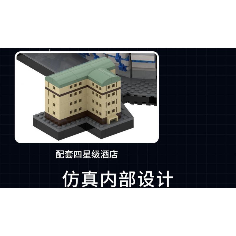 KAIYU K86102 86102 non  CÂU LẠC BỘ BÓNG ĐÁ CHELSEA STANFORD BRIDGE COURT (KHÓA HỌC PHÒNG XE HƠI) bộ đồ chơi xếp lắp ráp ghép mô hình Buildings STAMFORD BRIDGE STADIUM 4137 khối