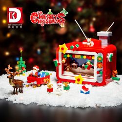 DK 711 non  TRUYỀN HÌNH GIÁNG SINH bộ đồ chơi xếp lắp ráp ghép mô hình Christmas 626 khối
