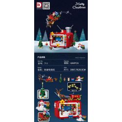 DK 711 non  TRUYỀN HÌNH GIÁNG SINH bộ đồ chơi xếp lắp ráp ghép mô hình Christmas 626 khối