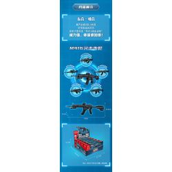 GUDI 40301 non  SÚNG TRƯỜNG TẤN CÔNG M416 8 TỔ HỢP bộ đồ chơi xếp lắp ráp ghép mô hình Gun SUPER SENTAI M416 ASSAULT RIFLE