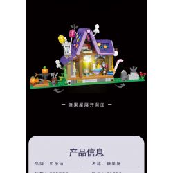 BALODY 21052 non  NGÔI NHÀ KẸO HALLOWEEN bộ đồ chơi xếp lắp ráp ghép mô hình Seasonal CANDY HOUSE Mùa Lễ Hội 780 khối