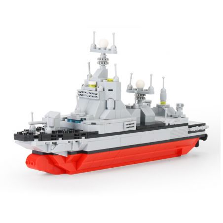 ACHKO 40014 non  KẺ HỦY DIỆT TÊN LỬA 052D. bộ đồ chơi xếp lắp ráp ghép mô hình Military Army 052D DESTRDYER Quân Sự Bộ Đội 355 khối
