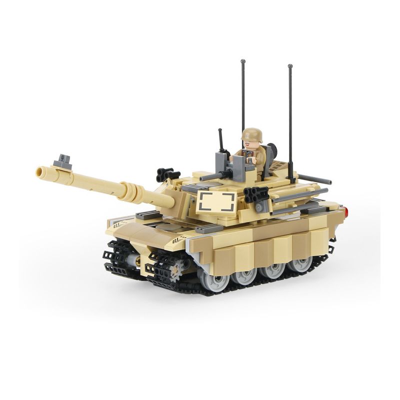 ACHKO 40013 non Lego XE TĂNG M1A1 bộ đồ chơi xếp lắp ráp ghép mô hình Military Army TANK Quân Sự Bộ Đội 393 khối