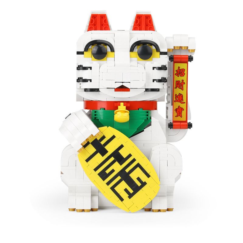 ACHKO 10002 non  MẠNH MÈO CHIẾN THẮNG TIỀN bộ đồ chơi xếp lắp ráp ghép mô hình 864 khối