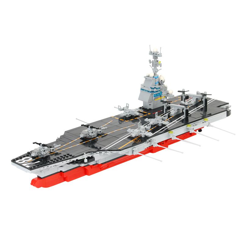 ACHKO 40001 non Lego TÀU SÂN BAY FORD bộ đồ chơi xếp lắp ráp ghép mô hình Military Army Quân Sự Bộ Đội 1186 khối