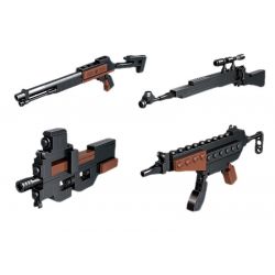 GUDI 40601 non  ĐẠI BÀNG SA MẠC 8 KẾT HỢP bộ đồ chơi xếp lắp ráp ghép mô hình Gun SUPER SENTAI Súng