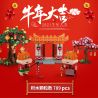 ACHKO 10003 non  NĂM CON BÒ bộ đồ chơi xếp lắp ráp ghép mô hình Chinese Traditional Festivals Lễ Hội Cổ Truyền 789 khối