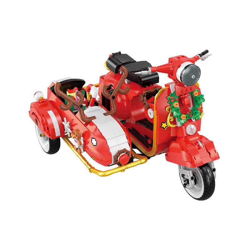 BALODY 21059 non Lego GIÁNG SINH BA BÁNH bộ đồ chơi xếp lắp ráp ghép mô hình Motorcycle Motorbike Xe Hai Bánh 1529 khối