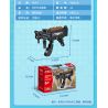 GUDI 40601 non  ĐẠI BÀNG SA MẠC 8 KẾT HỢP bộ đồ chơi xếp lắp ráp ghép mô hình Gun SUPER SENTAI Súng