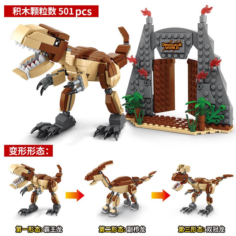 ACHKO 20016 20017 20018 20021 20022 20023 20024 20015 non Lego THẾ GIỚI KHỦNG LONG 4 RỒNG OVERON RAPTOR TAM GIÁC CÁNH bộ đồ chơi xếp lắp ráp ghép mô hình Creator 3 In 1 Sáng Tạo Với 3 Mẫu 1712 khối