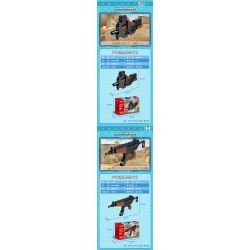 GUDI 40601 non  ĐẠI BÀNG SA MẠC 8 KẾT HỢP bộ đồ chơi xếp lắp ráp ghép mô hình Gun SUPER SENTAI Súng