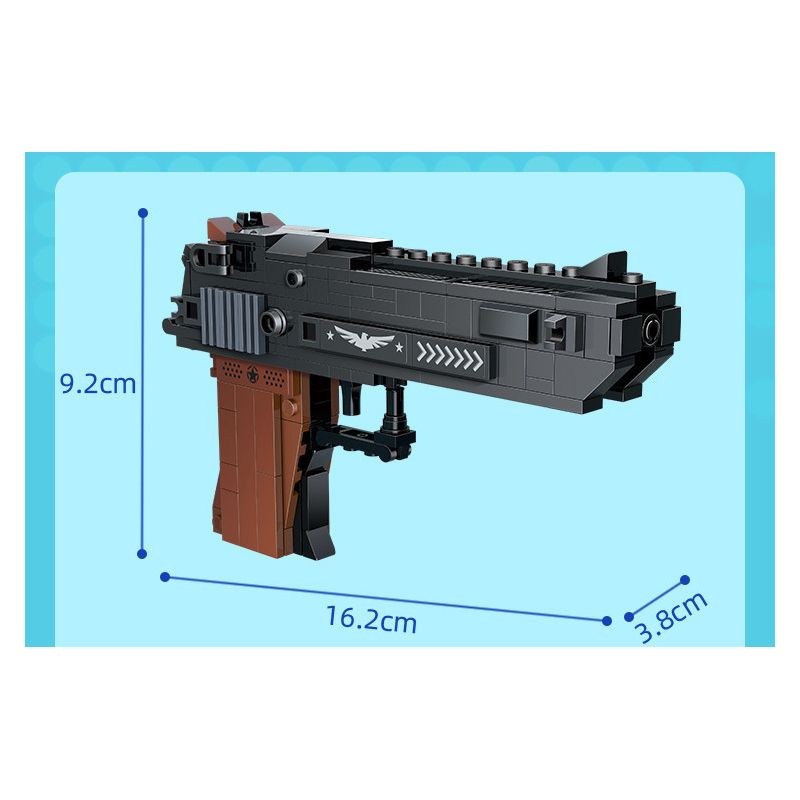 GUDI 40601 non  ĐẠI BÀNG SA MẠC 8 KẾT HỢP bộ đồ chơi xếp lắp ráp ghép mô hình Gun SUPER SENTAI Súng