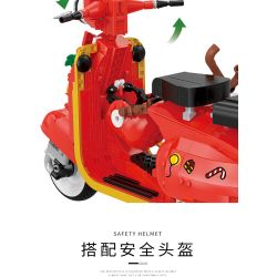 BALODY 21059 non  GIÁNG SINH BA BÁNH bộ đồ chơi xếp lắp ráp ghép mô hình Motorcycle Motorbike Xe Hai Bánh 1529 khối