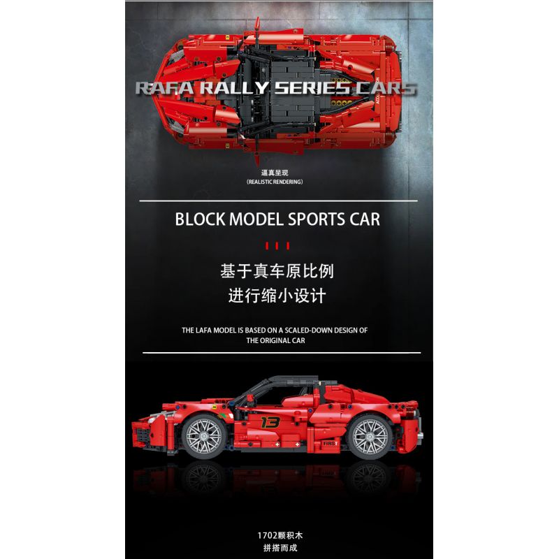 MorkModel 023014 Mork Model 023014 non  FERRARI LAFERRARI 1:12 tỷ lệ 1:12 bộ đồ chơi xếp lắp ráp ghép mô hình  Kỹ Thuật Công Nghệ Cao Mô Hình Phương Tiện 1659 khối