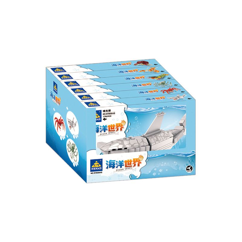 Kazi KY80045 80045 non  SEA WORLD 6 MÔ HÌNH CÁ MẬP ĐẦU BÚA CUA HOÀNG ĐẾ BẠCH TUỘC KHỔNG LỒ TÔM BỌ NGỰA ĐUÔI CHIM ĐỎ MEXICO ẨN SĨ bộ đồ chơi xếp lắp ráp ghép mô hình Creator OCEAN Sáng Tạo 1041 khối
