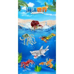 Kazi KY80045 80045 non  SEA WORLD 6 MÔ HÌNH CÁ MẬP ĐẦU BÚA CUA HOÀNG ĐẾ BẠCH TUỘC KHỔNG LỒ TÔM BỌ NGỰA ĐUÔI CHIM ĐỎ MEXICO ẨN SĨ bộ đồ chơi xếp lắp ráp ghép mô hình Creator OCEAN Sáng Tạo 1041 khối