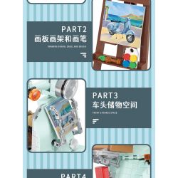 BALODY 21063 non  XE MÁY NHỎ TƯƠI bộ đồ chơi xếp lắp ráp ghép mô hình Motorcycle Motorbike AUTUMN PAINTING Xe Hai Bánh 1078 khối