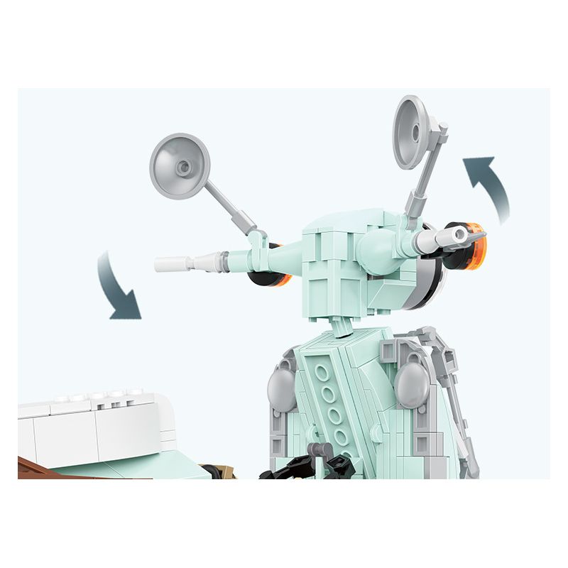 BALODY 21063 non  XE MÁY NHỎ TƯƠI bộ đồ chơi xếp lắp ráp ghép mô hình Motorcycle Motorbike AUTUMN PAINTING Xe Hai Bánh 1078 khối