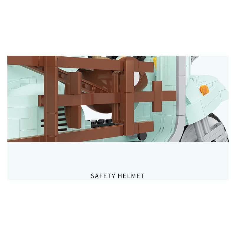 BALODY 21063 non  XE MÁY NHỎ TƯƠI bộ đồ chơi xếp lắp ráp ghép mô hình Motorcycle Motorbike AUTUMN PAINTING Xe Hai Bánh 1078 khối