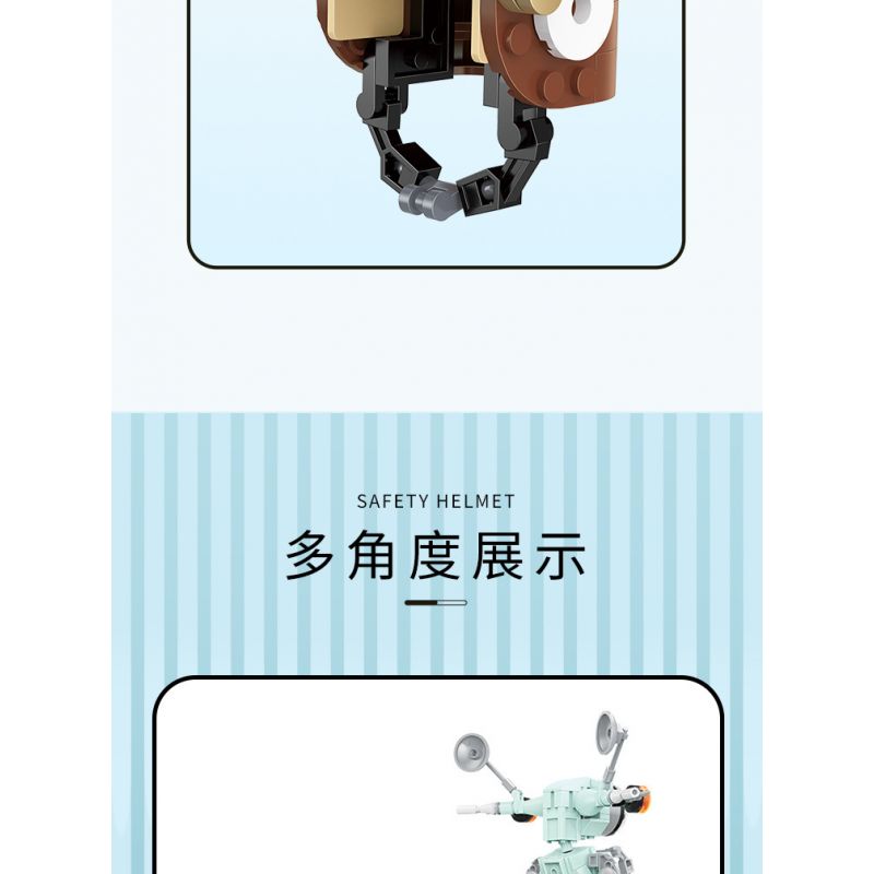 BALODY 21063 non  XE MÁY NHỎ TƯƠI bộ đồ chơi xếp lắp ráp ghép mô hình Motorcycle Motorbike AUTUMN PAINTING Xe Hai Bánh 1078 khối