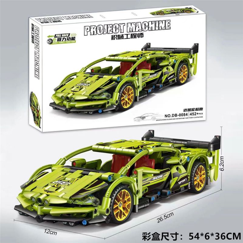 ACHKO 60012 DB-0084 0084 DB0084 non  LAMBORGHINI TRỞ LẠI XE bộ đồ chơi xếp lắp ráp ghép mô hình  Kỹ Thuật Công Nghệ Cao Mô Hình Phương Tiện 439 khối