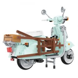 BALODY 21063 non  XE MÁY NHỎ TƯƠI bộ đồ chơi xếp lắp ráp ghép mô hình Motorcycle Motorbike AUTUMN PAINTING Xe Hai Bánh 1078 khối
