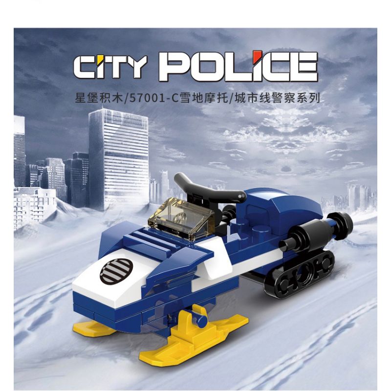 XINGBAO XB-57001 57001 XB57001 non  CÔNG AN THÀNH PHỐ (8 TRONG 1) bộ đồ chơi xếp lắp ráp ghép mô hình City CITY POLICE