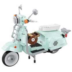 BALODY 21063 non  XE MÁY NHỎ TƯƠI bộ đồ chơi xếp lắp ráp ghép mô hình Motorcycle Motorbike AUTUMN PAINTING Xe Hai Bánh 1078 khối