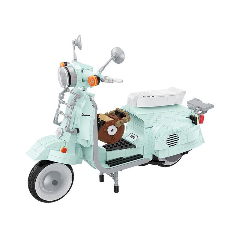 BALODY 21063 non  XE MÁY NHỎ TƯƠI bộ đồ chơi xếp lắp ráp ghép mô hình Motorcycle Motorbike AUTUMN PAINTING Xe Hai Bánh 1078 khối