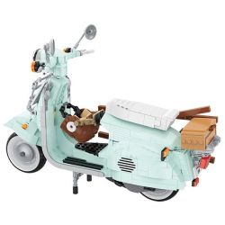 BALODY 21063 non  XE MÁY NHỎ TƯƠI bộ đồ chơi xếp lắp ráp ghép mô hình Motorcycle Motorbike AUTUMN PAINTING Xe Hai Bánh 1078 khối