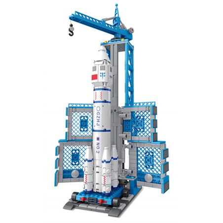 INBRIXX 691009 non  TRUNG TÂM PHÓNG TÊN LỬA THẦN CHÂU bộ đồ chơi xếp lắp ráp ghép mô hình Space Thám Hiểm Không Gian 712 khối