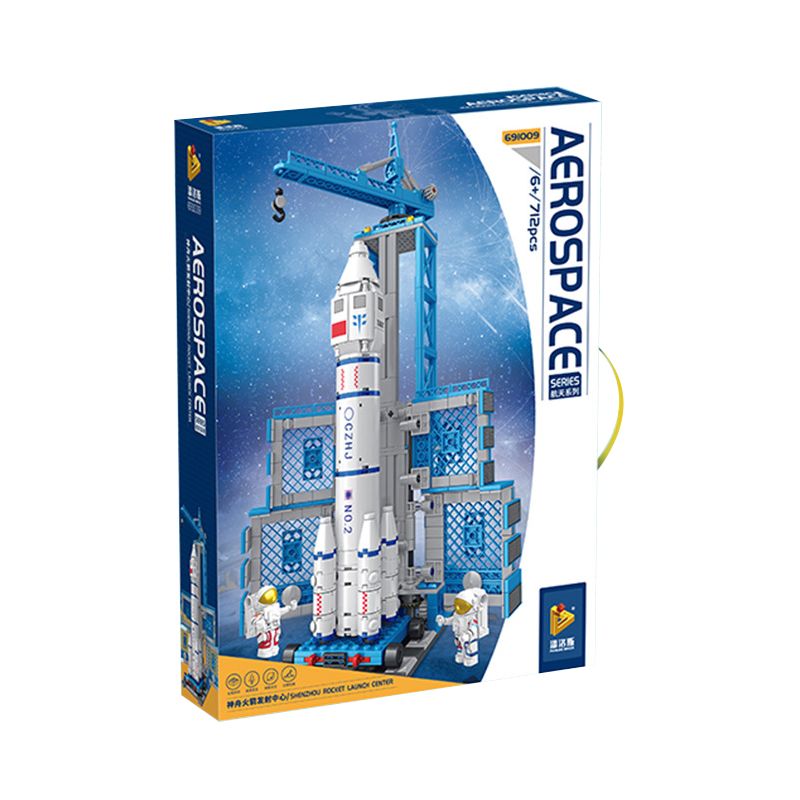 INBRIXX 691009 non  TRUNG TÂM PHÓNG TÊN LỬA THẦN CHÂU bộ đồ chơi xếp lắp ráp ghép mô hình Space Thám Hiểm Không Gian 712 khối