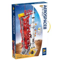 INBRIXX 691007 non  BÃI PHÓNG SATURN V bộ đồ chơi xếp lắp ráp ghép mô hình Space Thám Hiểm Không Gian 457 khối