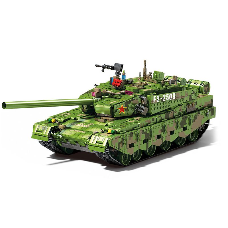 SEMBO 705021 non Lego XE TĂNG CHIẾN ĐẤU CHỦ LỰC TYPE 99A 1:18 tỷ lệ 1:18 bộ đồ chơi xếp lắp ráp ghép mô hình Military Army TYPE 99A MAIN BATTLE TANK Quân Sự Bộ Đội 2748 khối