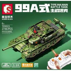 SEMBO 705021 non  XE TĂNG CHIẾN ĐẤU CHỦ LỰC TYPE 99A 1:18 tỷ lệ 1:18 bộ đồ chơi xếp lắp ráp ghép mô hình Military Army TYPE 99A MAIN BATTLE TANK Quân Sự Bộ Đội 2748 khối