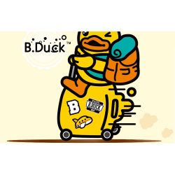 BALODY 21061 non  HÀNH LÝ B.DUCK VÒNG QUANH THẾ GIỚI LUÂN ĐÔN bộ đồ chơi xếp lắp ráp ghép mô hình B.DUCK TRAVEL SUITCASE 1499 khối