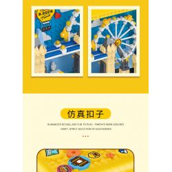 BALODY 21061 non  HÀNH LÝ B.DUCK VÒNG QUANH THẾ GIỚI LUÂN ĐÔN bộ đồ chơi xếp lắp ráp ghép mô hình B.DUCK TRAVEL SUITCASE 1499 khối