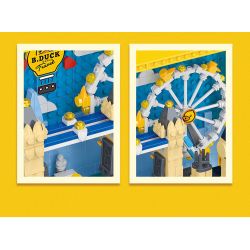 BALODY 21061 non  HÀNH LÝ B.DUCK VÒNG QUANH THẾ GIỚI LUÂN ĐÔN bộ đồ chơi xếp lắp ráp ghép mô hình B.DUCK TRAVEL SUITCASE 1499 khối