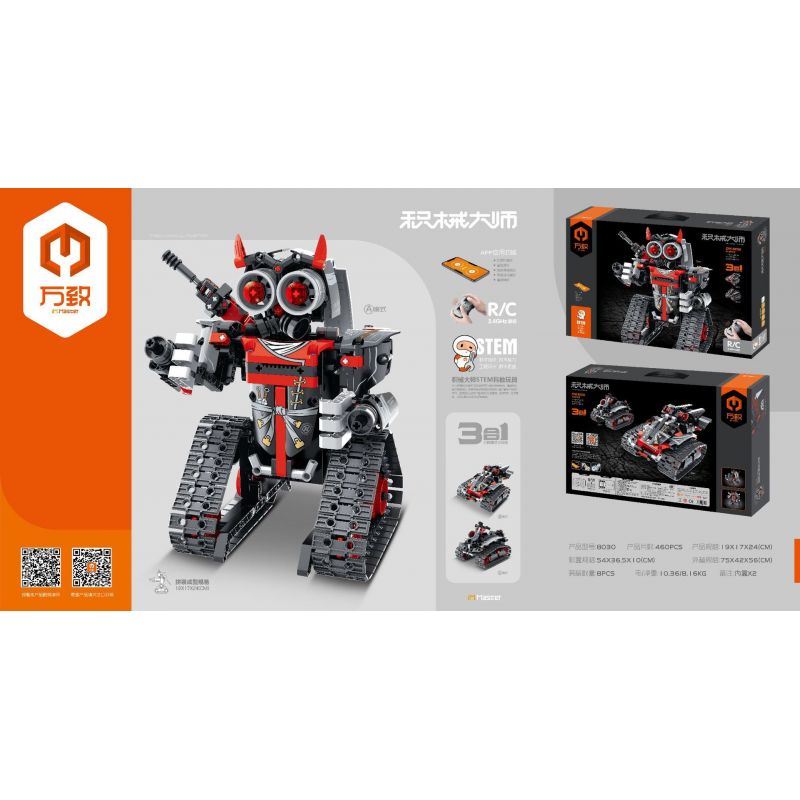 IM.MASTER 8030 non  ROBOT LẬP TRÌNH ỨNG DỤNG bộ đồ chơi xếp lắp ráp ghép mô hình  Kỹ Thuật Công Nghệ Cao Mô Hình Phương Tiện 460 khối
