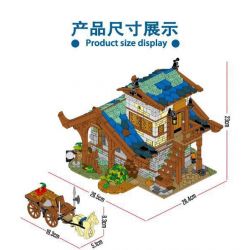 MorkModel 50102 Mork Model 50102 non  KHO bộ đồ chơi xếp lắp ráp ghép mô hình MEDIEVALTOWN BARN 1725 khối