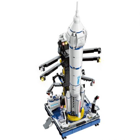 Enlighten 42302 Qman 42302 non  TÊN LỬA VŨ TRỤ LONG MARCH 6 KẾT HỢP bộ đồ chơi xếp lắp ráp ghép mô hình Creator 3 In 1 Sáng Tạo Với 3 Mẫu