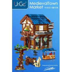 MorkModel 50101 Mork Model 50101 non  THỊ TRẤN THỜI TRUNG CỔ bộ đồ chơi xếp lắp ráp ghép mô hình MEDIEVALTOWN MARKET 1724 khối