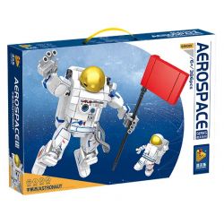 INBRIXX 691001 non  PHI HÀNH GIA bộ đồ chơi xếp lắp ráp ghép mô hình Space ASTRONAUT Thám Hiểm Không Gian 386 khối
