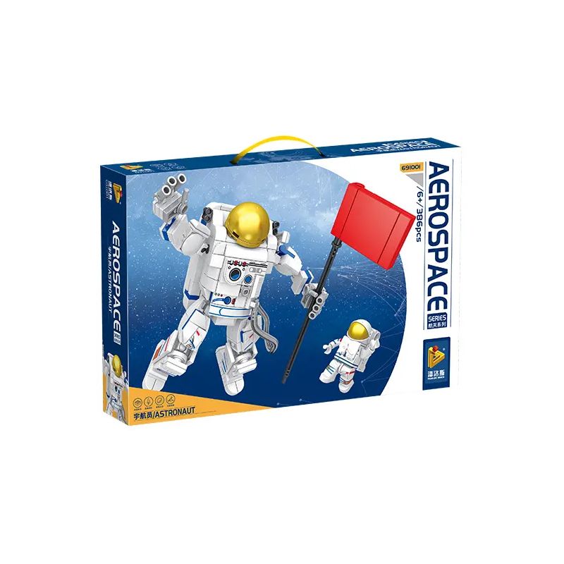 INBRIXX 691001 non  PHI HÀNH GIA bộ đồ chơi xếp lắp ráp ghép mô hình Space ASTRONAUT Thám Hiểm Không Gian 386 khối