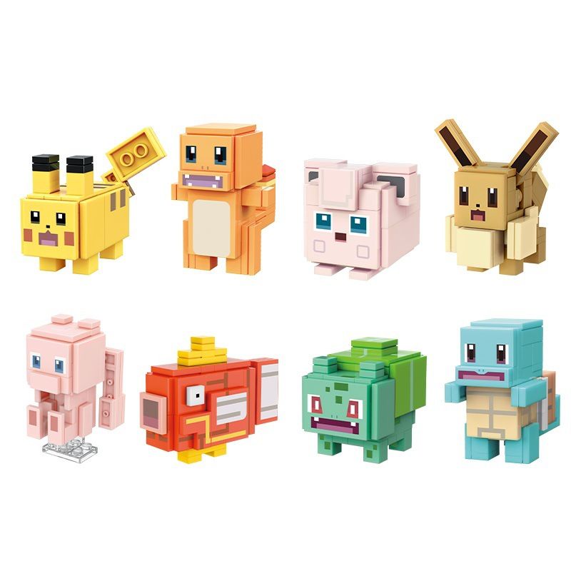 Enlighten 73012 Qman 73012 non Lego POKÉMON ADVENTURE-SECOND 8 PIKACHU MEWTWO THUNDERBALL PIPPI GOPHER KODAK GAS BOMB MOSQUITO COIL NÒNG NỌC bộ đồ chơi xếp lắp ráp ghép mô hình Movie & Game Phim Và Trò Chơi