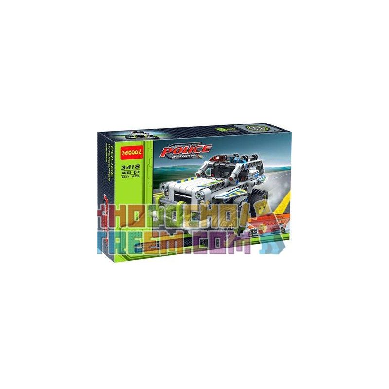 NOT Lego TECHNIC 42047 Police Interceptor, Decool 3418 Jisi 3418 QUNLONG QL0402 0402 Xếp hình xe cảnh sát đánh chặn 185 khối có động cơ kéo thả NOT Lego TECHNIC 42047 Police Interceptor, Decool 3418 Jisi 3418 QUNLONG QL0402 0402 Xếp hình xe cảnh sát đánh chặn 185 khối có động cơ kéo thả